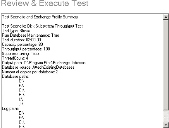 Figure 6. Jetstress Test Configuration 