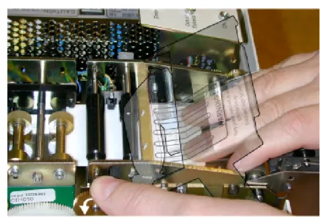 Figure 11.  Cleaning the drive belts. 