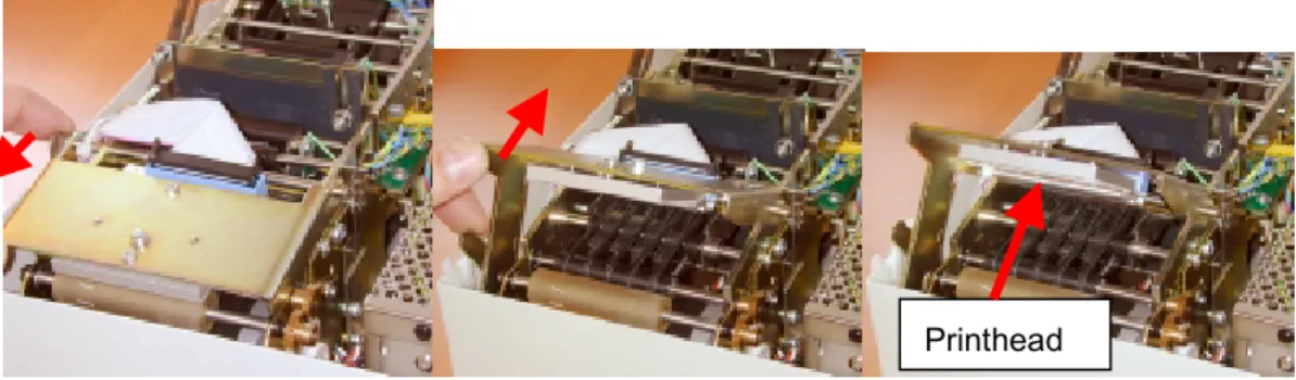 Figure 12.  Lifting the printhead. 