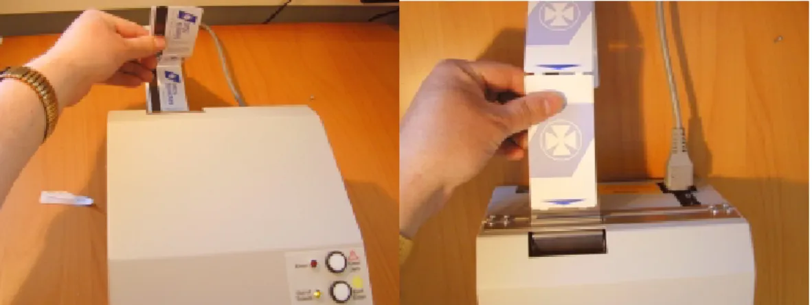 Figure 4.  Position of the magnetic stripe when loading paper 