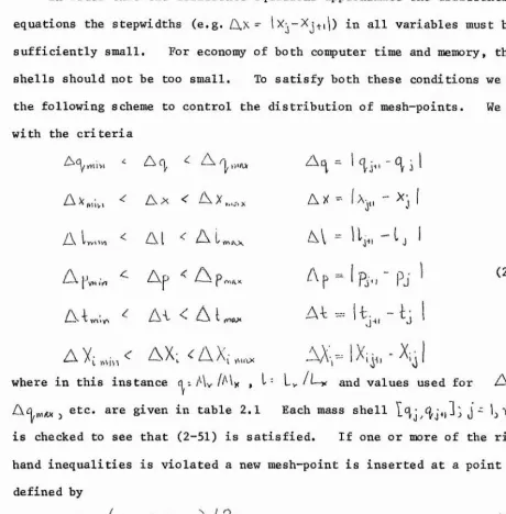 Table 2,1 Upper and lower lim its on ste p -siz e s used for checking the 