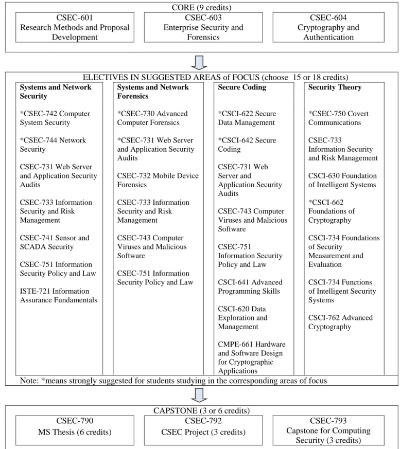 Figure 1: Course plan for MS in Computing Security 