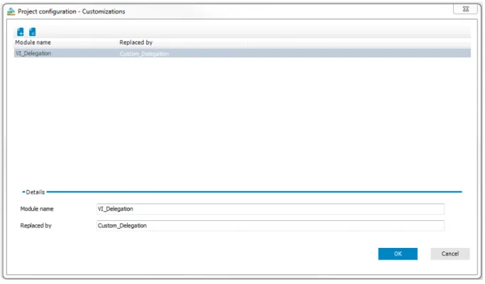 Figure 15: Project Configuration - Customization