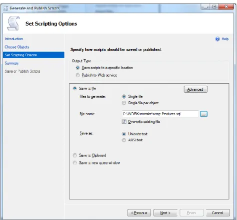 Figure 4.   Selecting the script file 