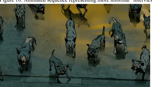 Figure 12: Animated sequence representing Carmi Can’an’s dream. 