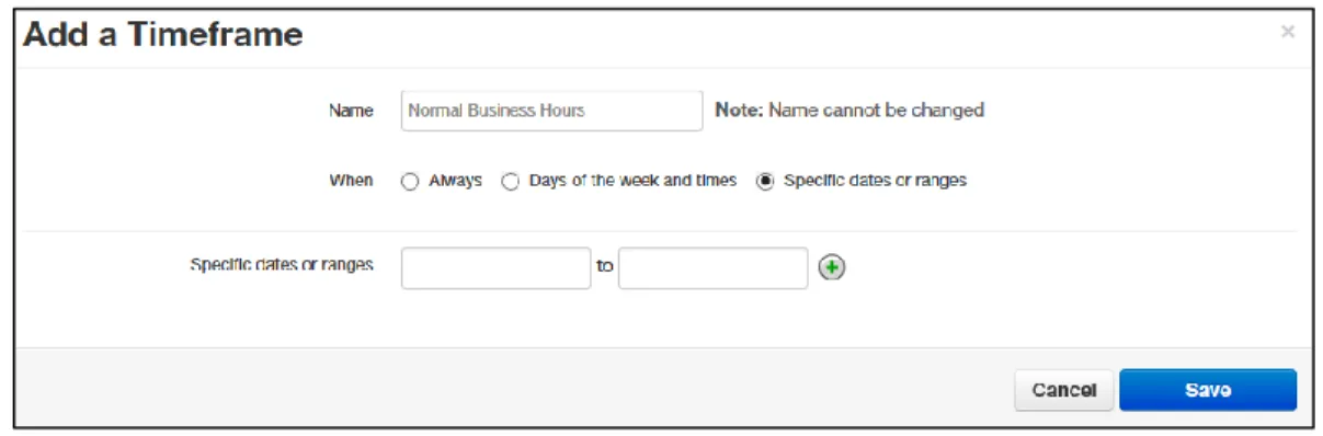 Figure 2-9. Setting Dates or Ranges 