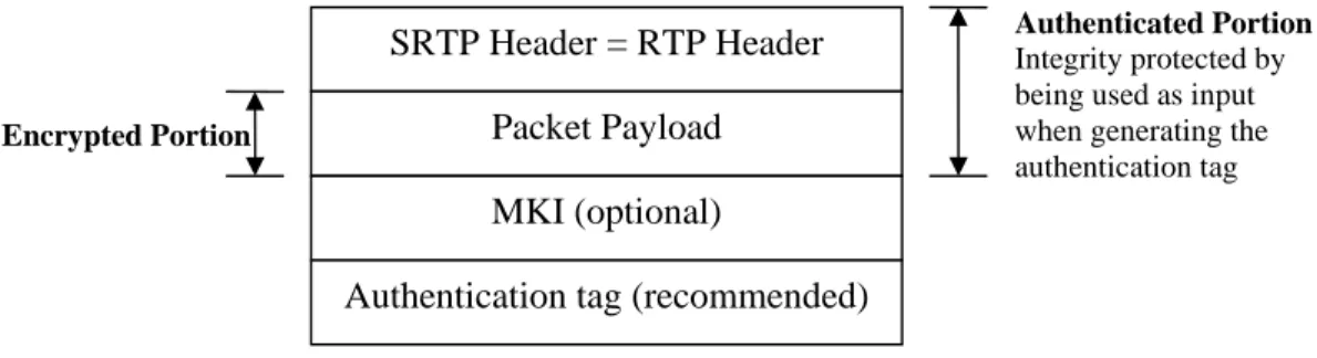 Figure 6.1: SRTP packet composition 