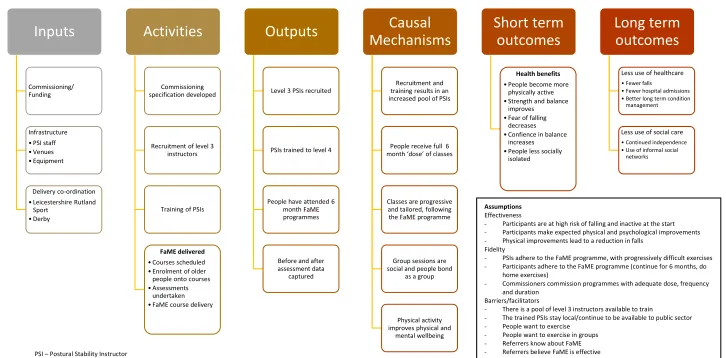Figure 1 – FaME logic model