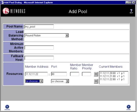 Figure 1.3  Add Pool screen