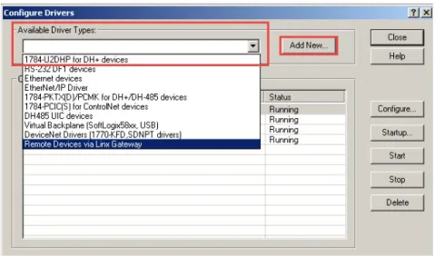 Figure 1 - Available Drive Type Pull-down Menu