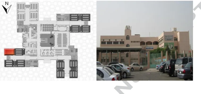 Fig. 2 a plan for the schools in the three cities and a photo taken in Jeddah  