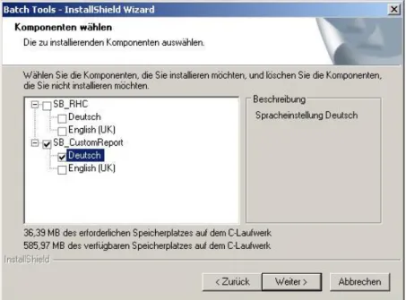 Figure 3.2: Auswahl der Sprachvariante 