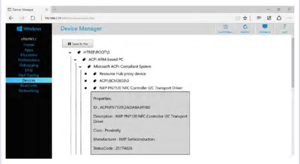 Fig 7.  PN7120 device seen in Device Manager 