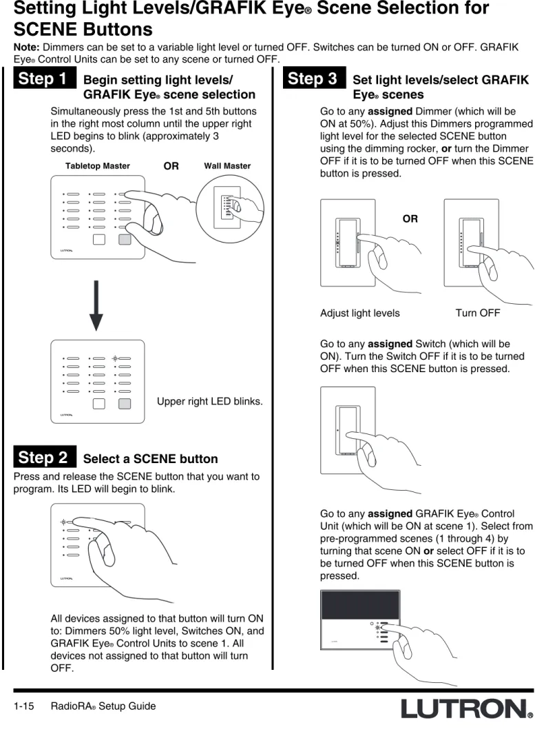 GRAFIK Eye ®  scene selection