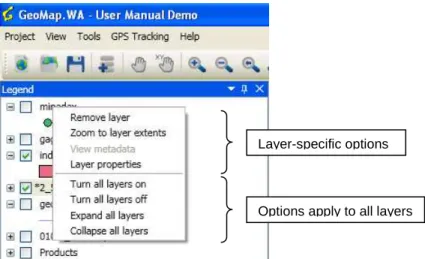 Figure 19. Change layer name, metadata, and scale range, and view the coordinate system 