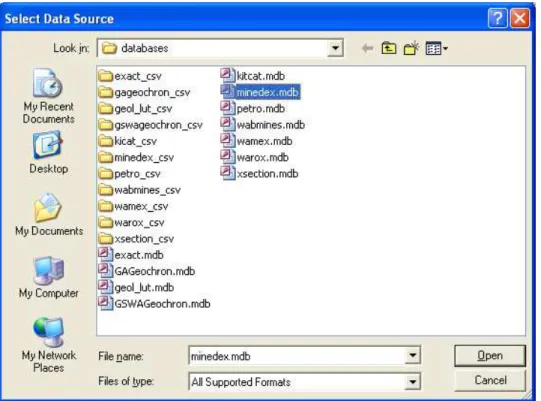 Figure 31. Choose a table or query in the data source to link to the map layer 