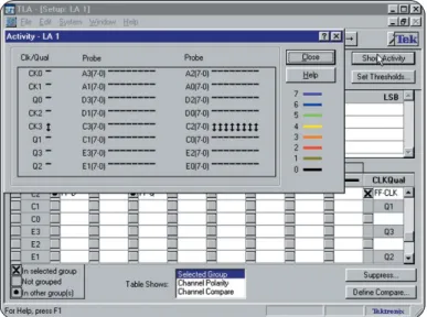 Figure 3-10: Probe activity window.