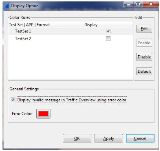Figure 5-10: Display Options Window 