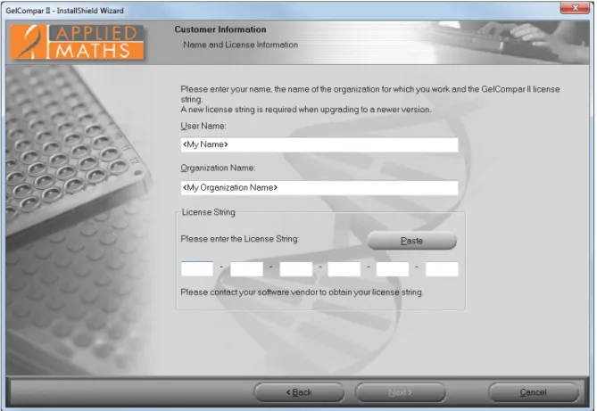 Figure 1.1.2: The Customer Information dialog box.