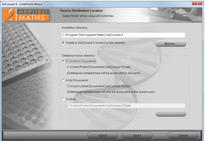 Figure 1.1.3: The Choose Destination Location dialog box.