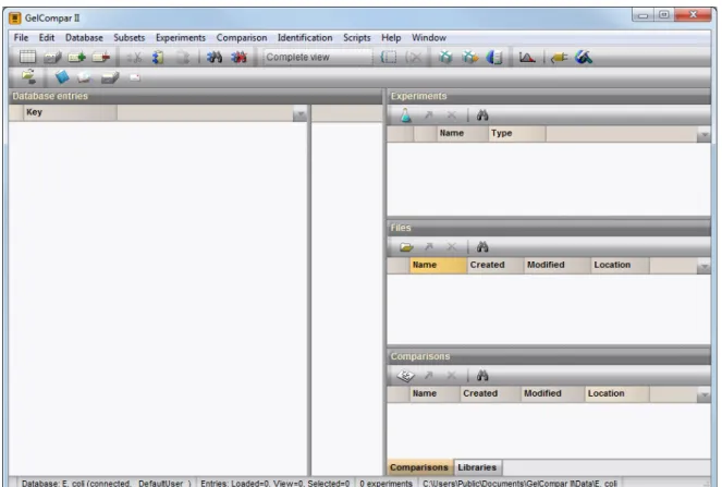 Figure 1.2.1: The GelCompar II main window.