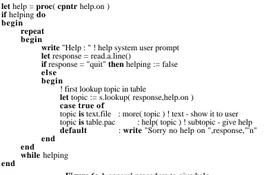 Figure 6: A general procedure to give help