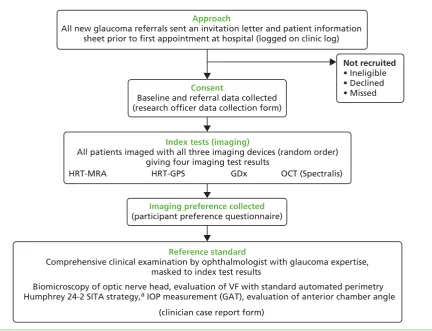FIGURE 1 Overview of study design. GAT, Goldman applanation tonometry; VF, visual field