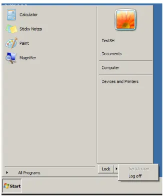 Figure 5 Locking Session within Windows 