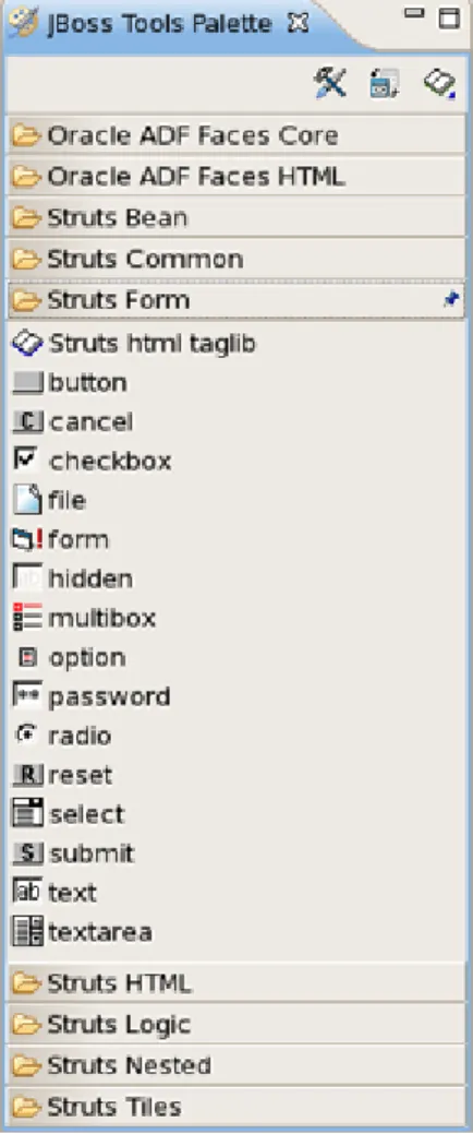 Figure 4.1. JBoss Tools Palette