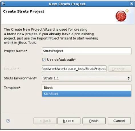 Figure 2.3. Choosing Struts Template