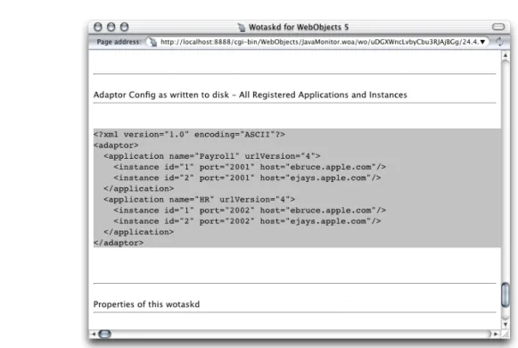 Figure 3-5 Copying the information that makes up the HTTP adaptor configuration file