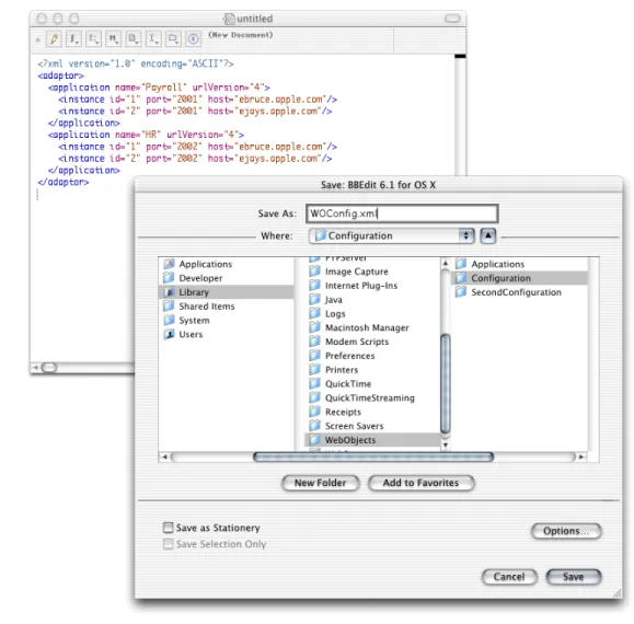 Figure 3-6 Creating and saving the HTTP adaptor configuration file