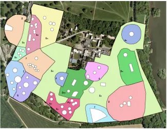 Figure 1. Musical Landscapes - patchwork of regions with key centre’s marked
