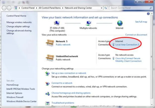 Figure 5: Windows 7 Control Panel 