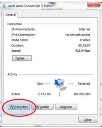 Figure 6: Local Area Connection status 
