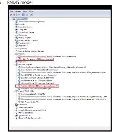 Figure 7: RNDIS mode on Windows system 