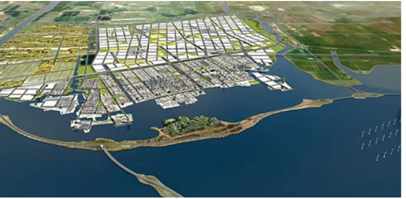 Fig. 2. Proposed Integrated Urban Design approach for the CentralBusiness District of Cao Fei Dian eco-city, China (Source: Authors’ own,2009).