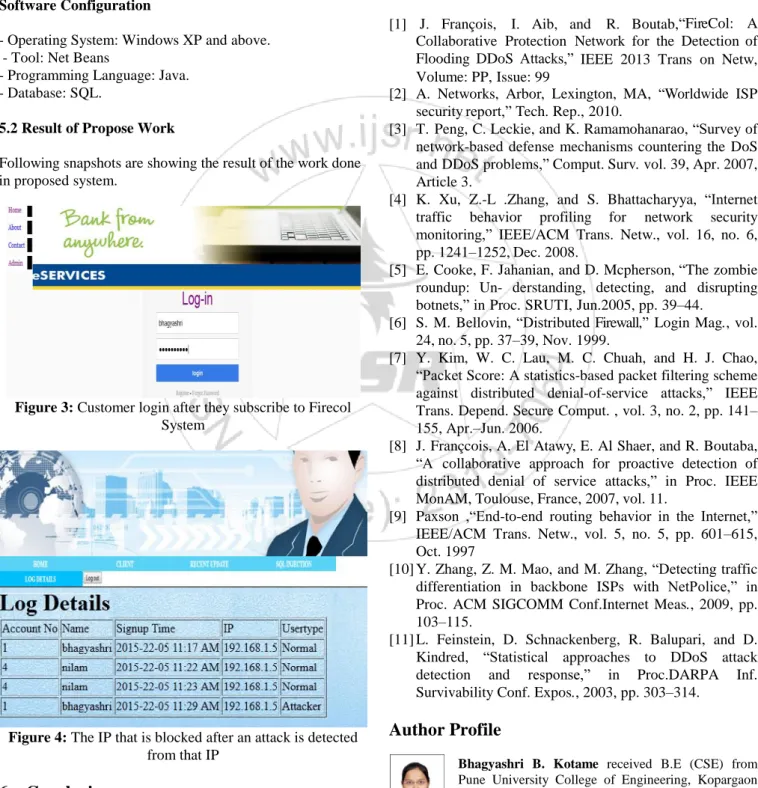 Figure 3: Customer login after they subscribe to Firecol  System 