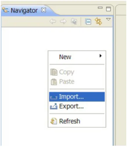 Figure 2.1. Select import from the Project Explorer context menu