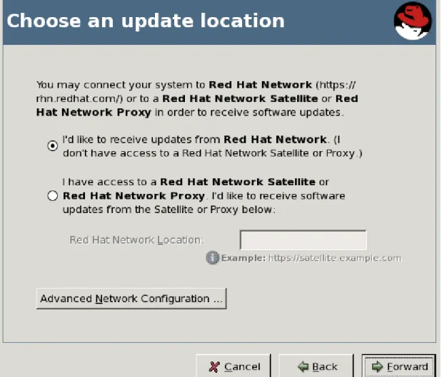 Figure 2.3. Choose an Update Location