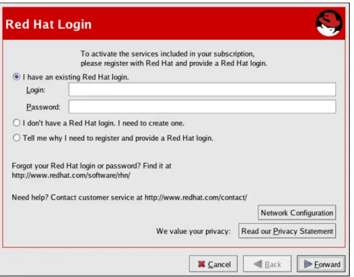 Figure 2.4 . Red Hat Login Screen