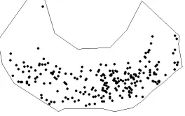 Figure 3: Radioactive particles detected on the Sandside beach between 1999 and 2013