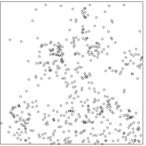 Figure 1.1: A spatial point pattern for a forest of Maple trees in Lansing,USA.
