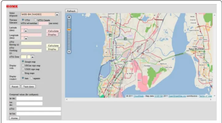Fig. 8 Interface of Open street map (OSM) integrated into application