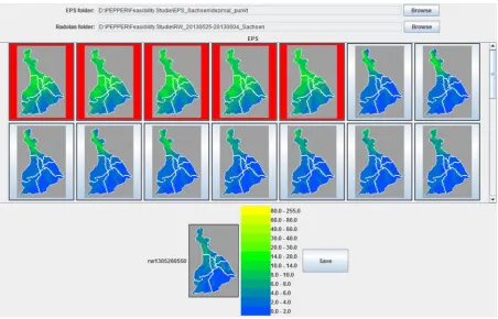 Figure 8: Screenshot of the training tool: Selection of EPS images (top, highlighted) not 
