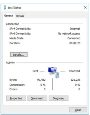 Figure 13:  VPN Status Window 