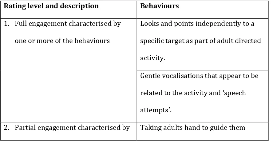 Table 3. Rating levels and associated behaviours 
