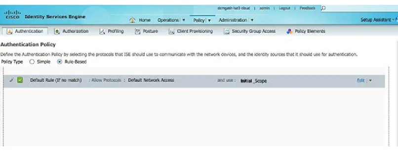 Figure 2: Initial_Scope Selected as the Result in Authentication Policy
