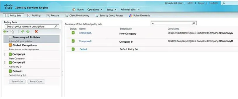 Figure 5: Configure Policy Sets