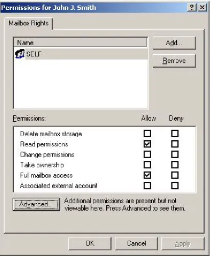 Figure 21.  Mailbox Rights Page